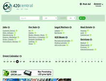 Tablet Screenshot of 420central.com